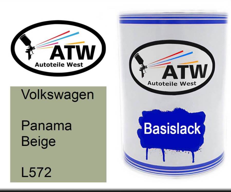 Volkswagen, Panama Beige, L572: 500ml Lackdose, von ATW Autoteile West.